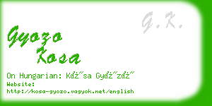 gyozo kosa business card
